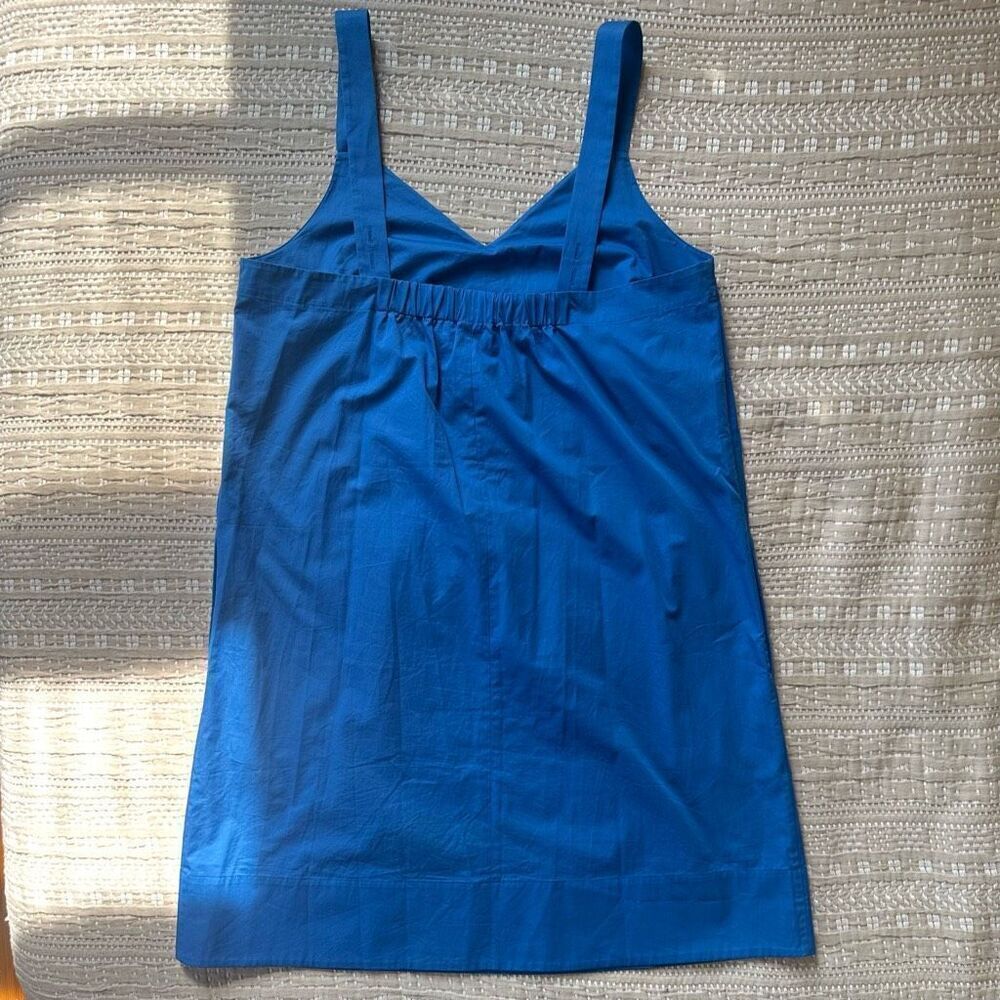 Everlane Clean Cotton A-Line Mini Shift Dress in Blue Size 12 NWT - Picture 3 of 5